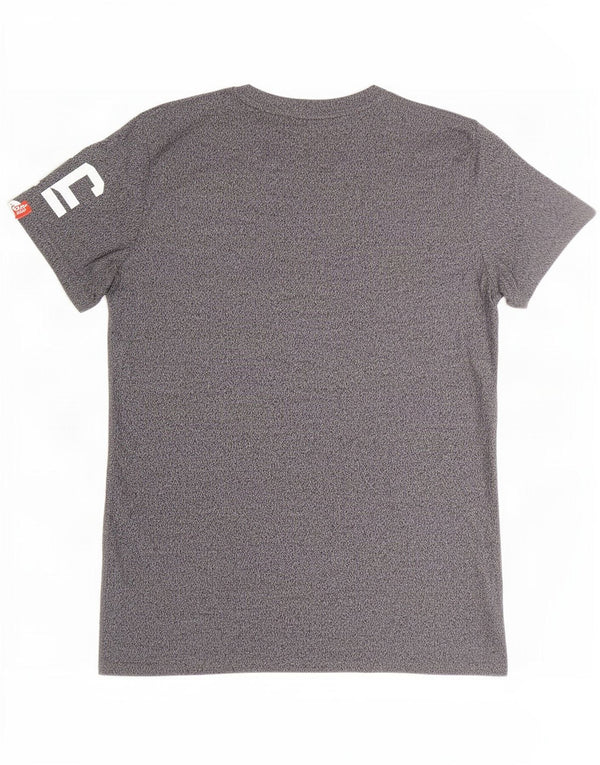 Superdry grafisk t-shirt til mænd, mellemgrå flækket bomuld