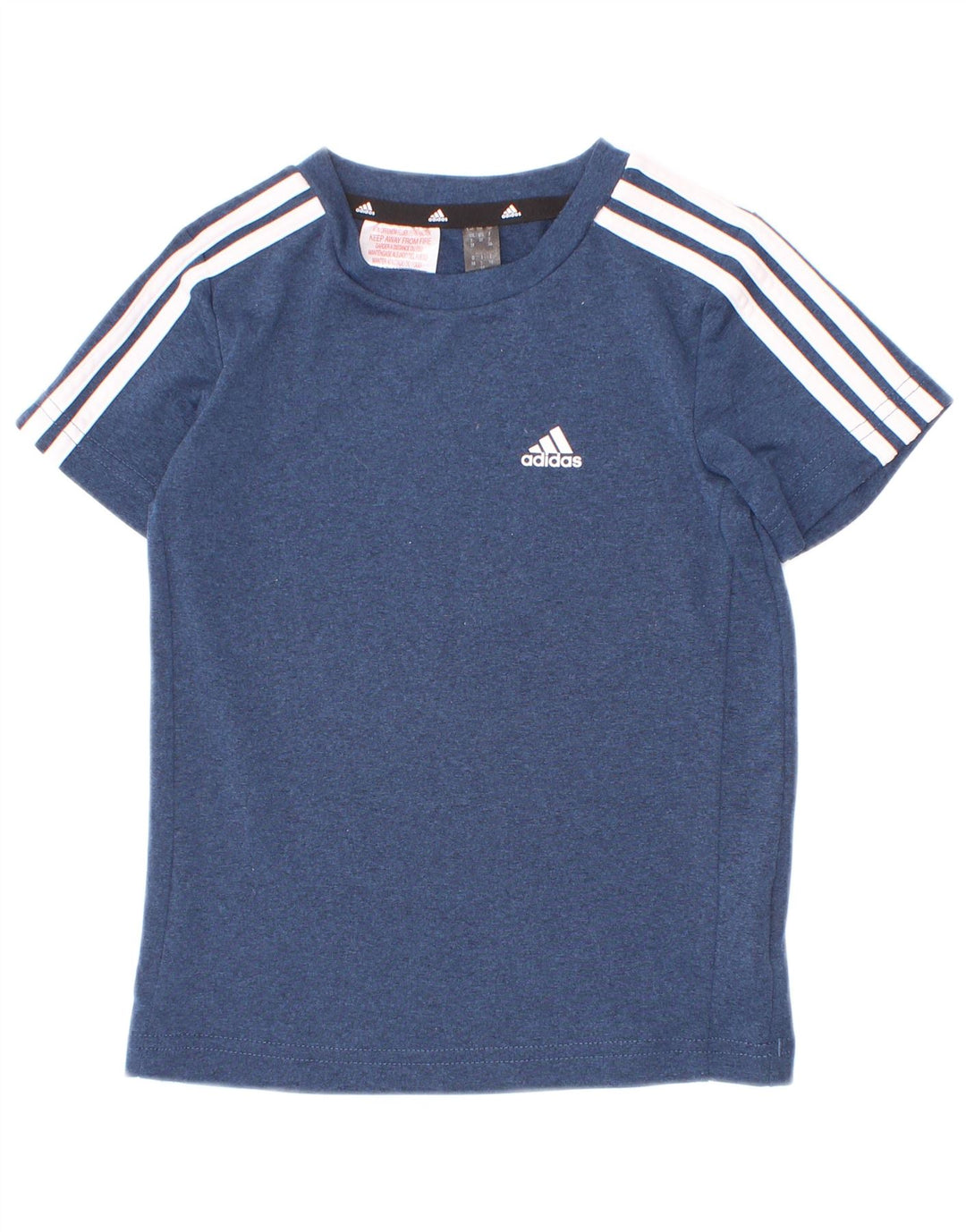 Adidas Boys Aeroready T-Shirt Top 2-3 År Blå Polyester