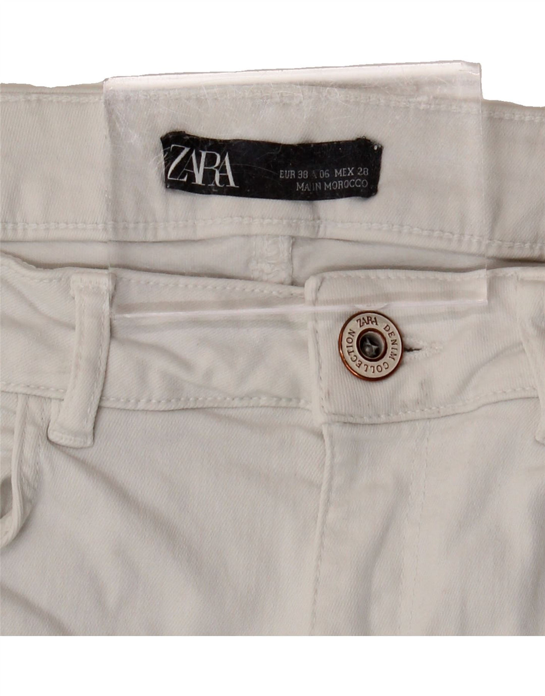 ZARA Womens Slim Jeans EU 38 Small W28 L27 White Vintage Zara and Second-Hand Zara from Messina Hembry 