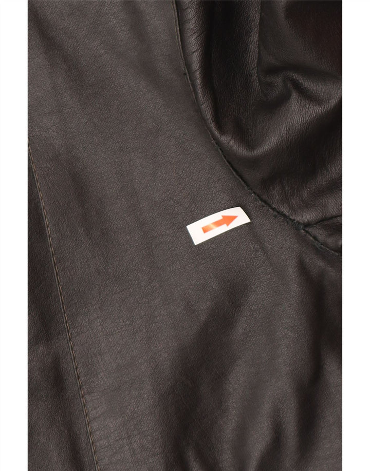 Vintage Herre Læder Biker Jacket UK 38 Medium Sort