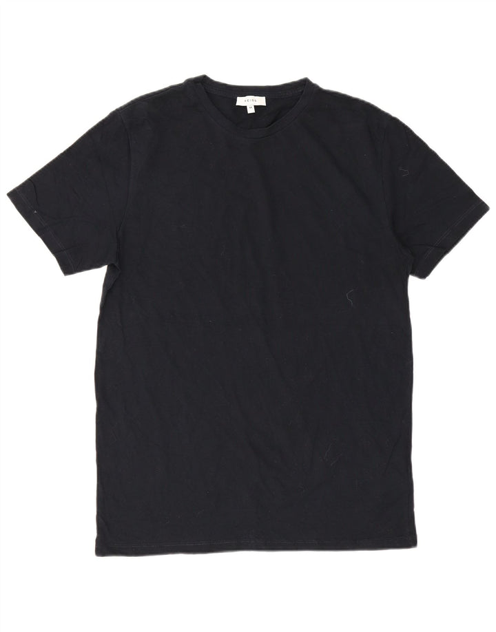 Reiss Herre T-Shirt Top Medium Marineblå Bomuld