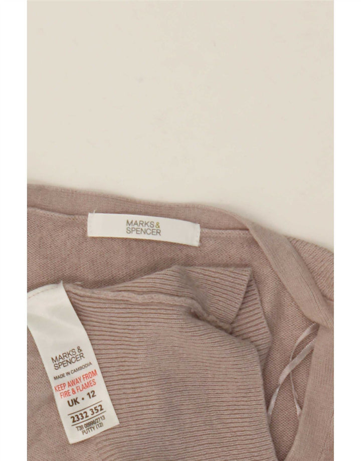 Marks & Spencer Dame Cardigan Sweater UK 12 Medium Grey Viscose