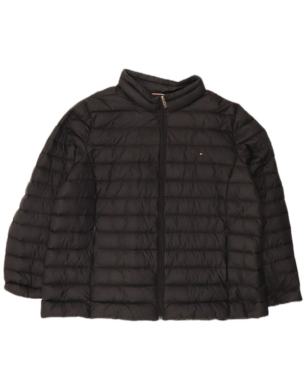 Tommy Hilfiger Dame Polstret Jakke UK 20 2XL Sort Polyamid