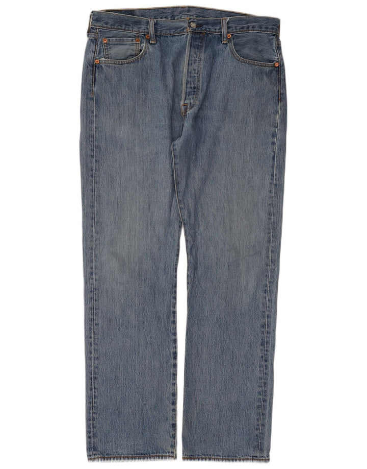 Levi's Herre 501 lige jeans W36 L32 blå bomuld
