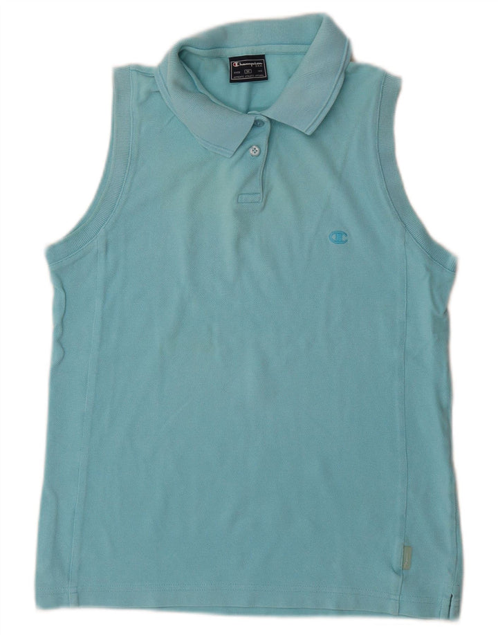 Champion Dame ærmeløs poloshirt UK 12 Medium Blue
