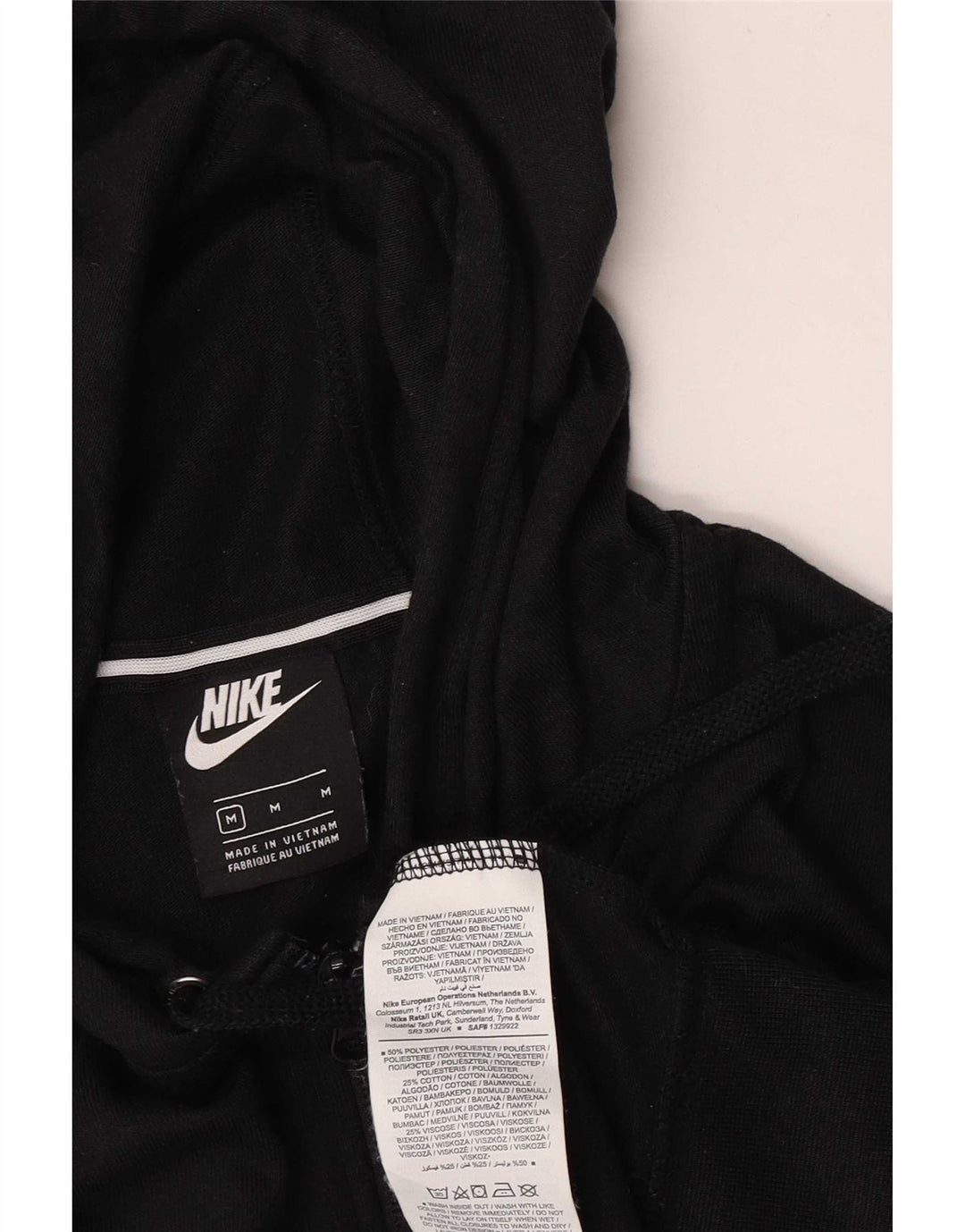 Nike Womens Crop Oversized hættetrøje med lynlås UK 14 Medium Black Polyester