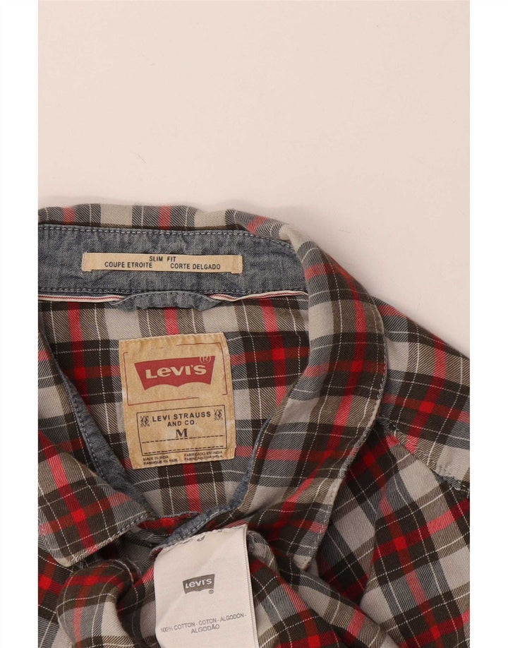 Levi's Herre Slim Fit Flanellskjorte Medium rød ternet bomuld