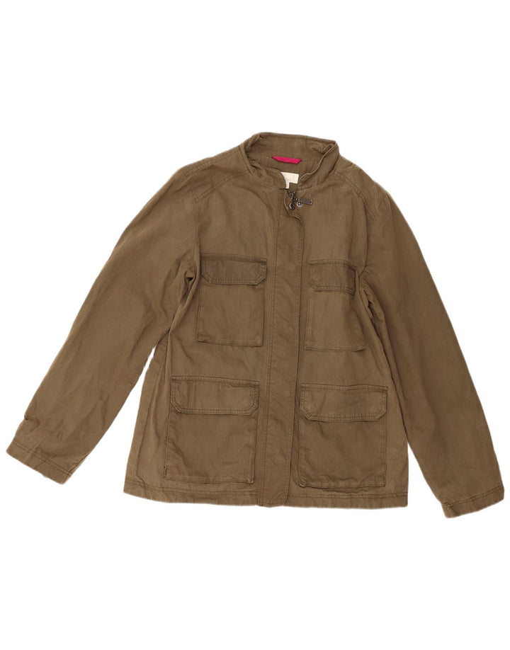 Boden Dame Utility Jacket UK 12 Medium Khaki Cotton