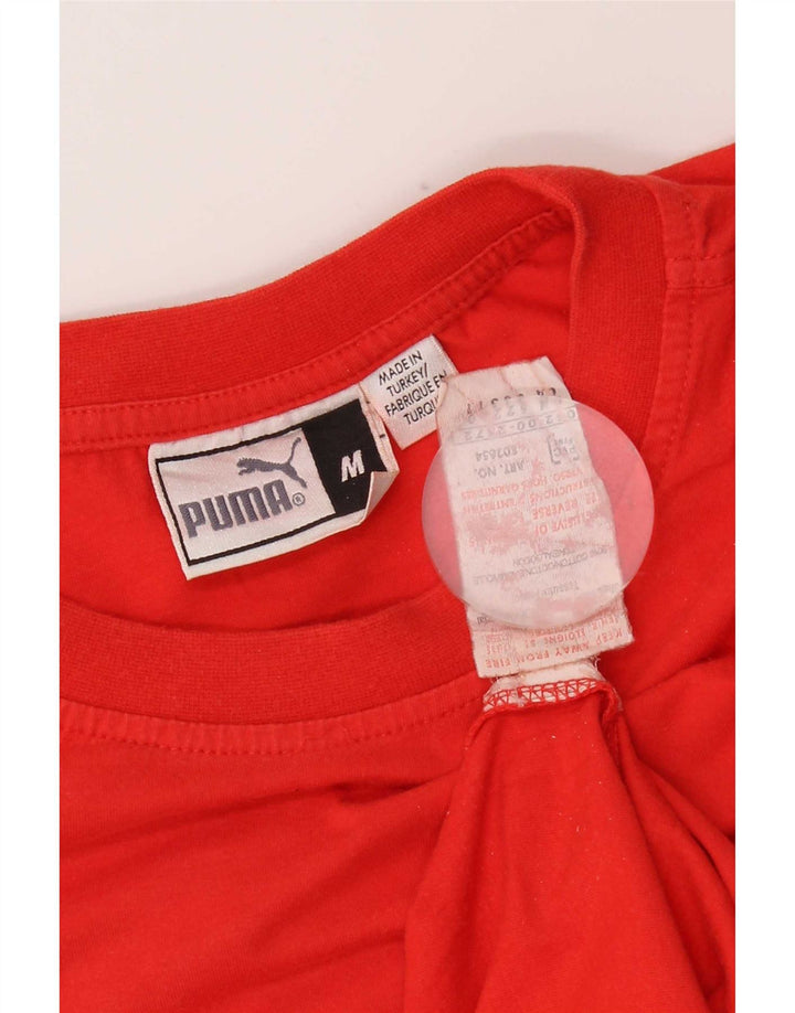 Puma Herre grafisk T-shirt Top Medium Rød Bomuld