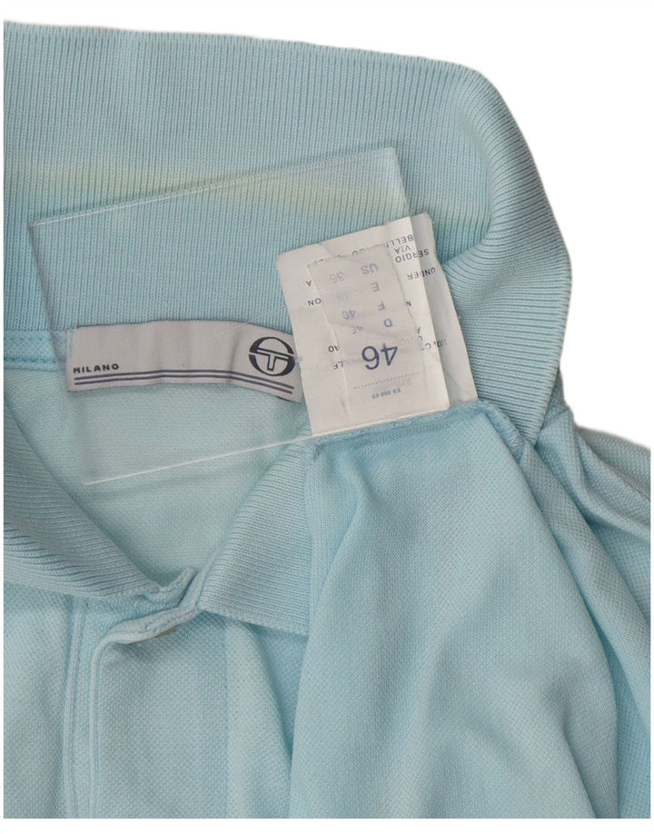 SERGIO TACCHINI Herre Milano Polo Shirt IT 46 Lille Blå Bomuld