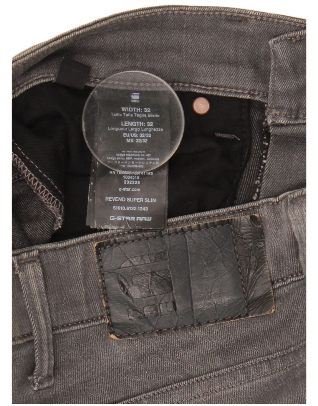 G-Star Herre Revend Slim Jeans W32 L27 Grå Bomuld