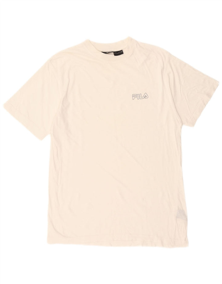 Fila Herre T-Shirt Top Small Off White