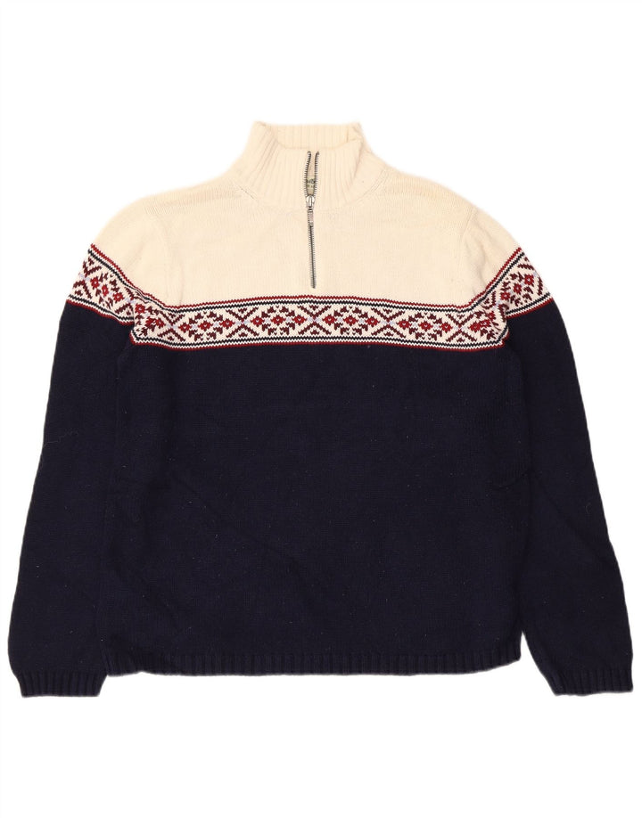 EDDIE BAUER Sweater med lynlås til kvinder UK 14 Medium Navy Blue