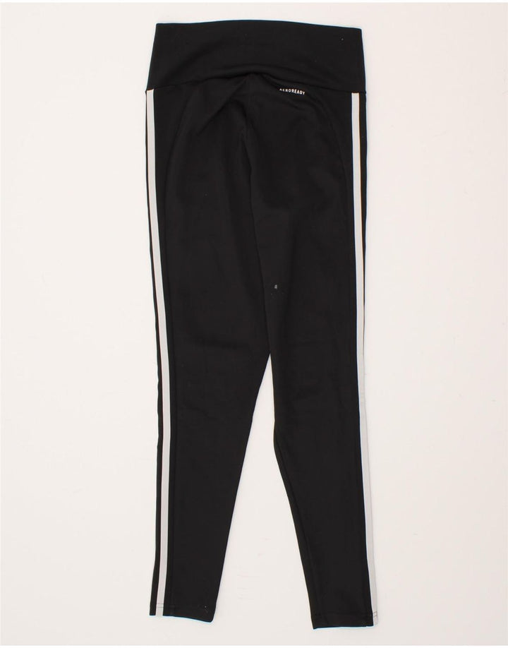 ADIDAS Womens Aeroready Leggings UK 4/6 XS Black Polyester Vintage Adidas and Second-Hand Adidas from Messina Hembry 