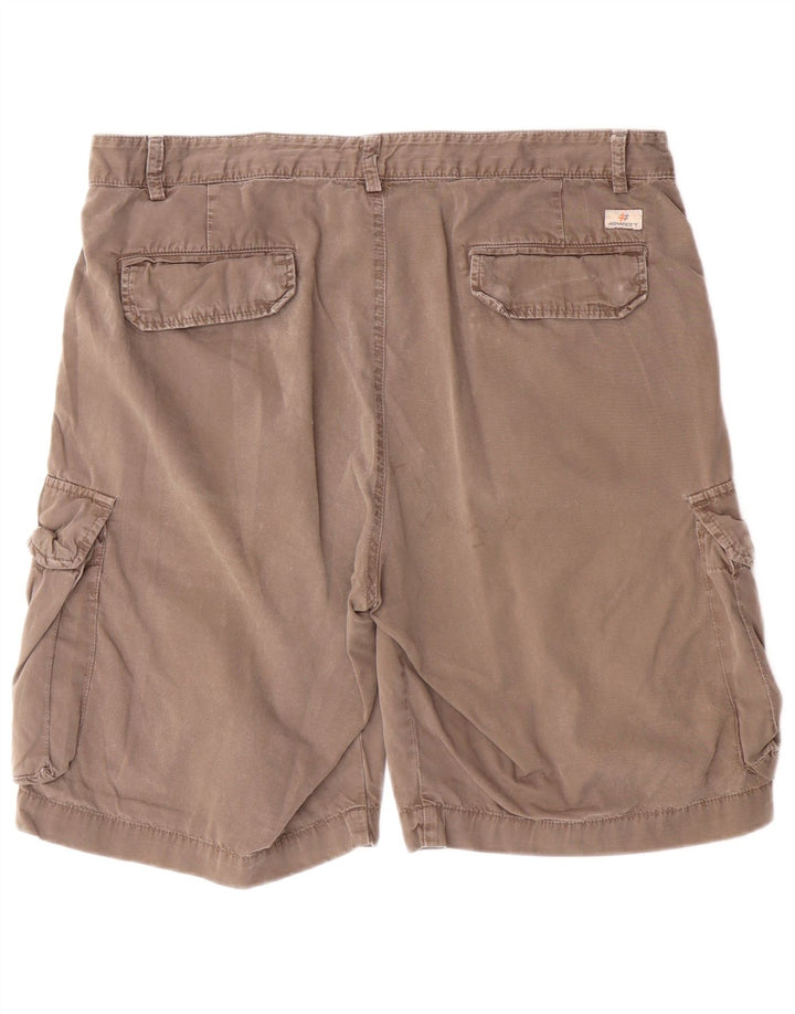 40Weft Herre Cargo Shorts W36 Large Grå Bomuld