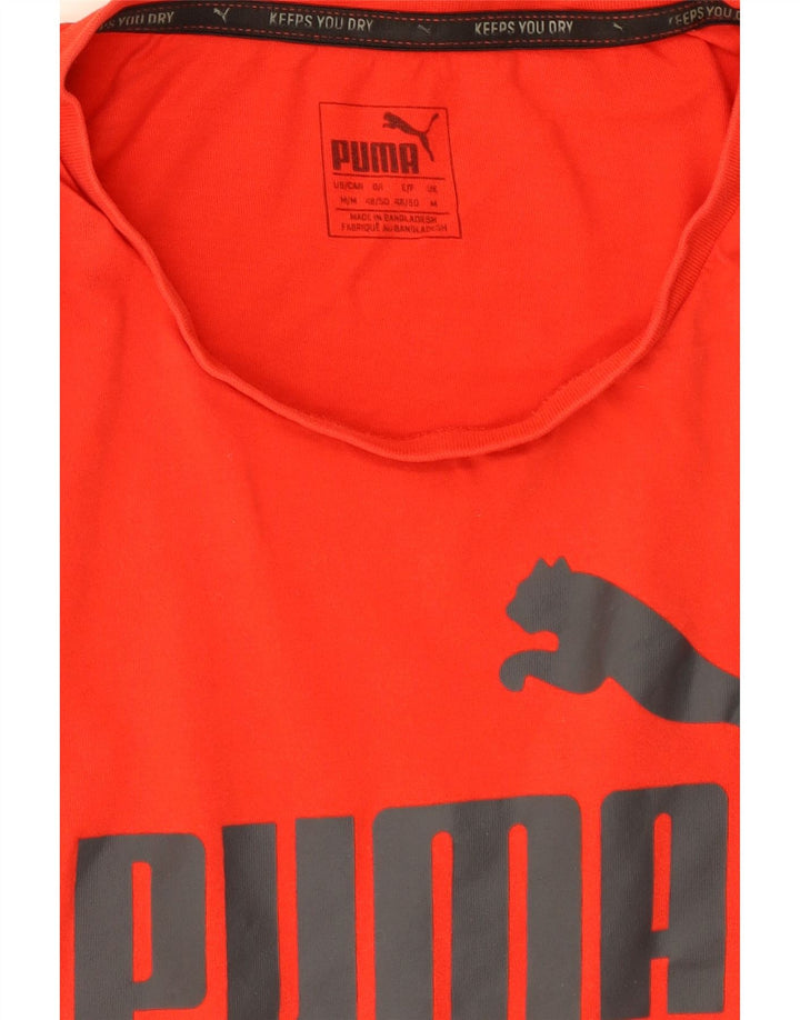 PUMA Mens Graphic T-Shirt Top Medium Red Cotton Vintage Puma and Second-Hand Puma from Messina Hembry 