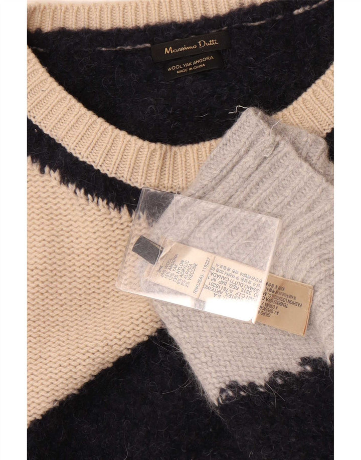 Massimo Dutti Dame Boat Neck Jumper Sweater UK 10 Small Multicolored