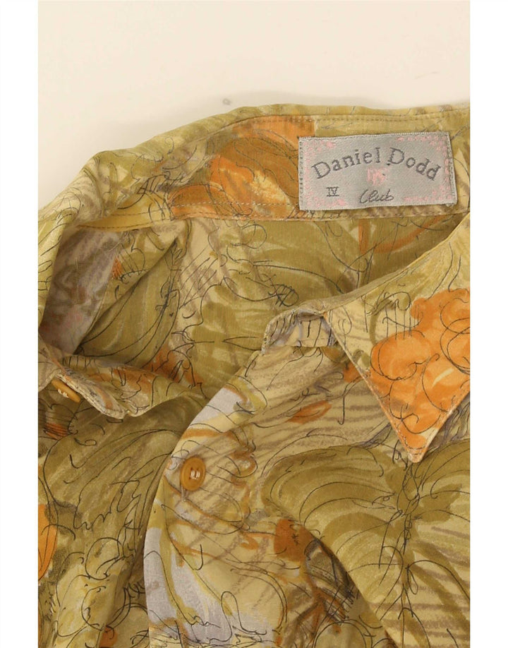 Daniel Dodd Herre Kortærmet Skjorte Large Green Floral