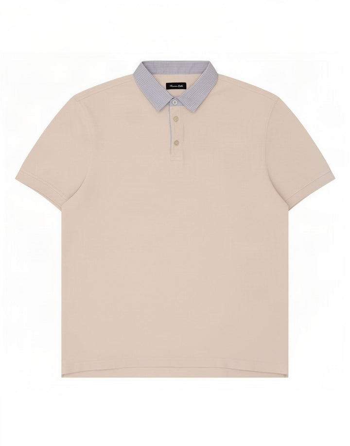Massimo Dutti Herre Polo Shirt 2XL Hvid Bomuld