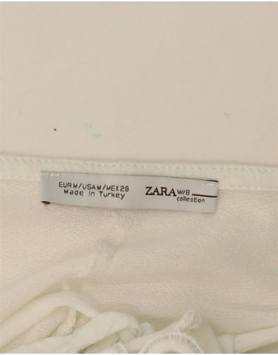 ZARA Womens Crop Blouse Top UK 14 Medium White