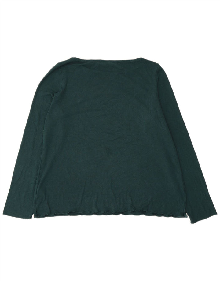 Marks & Spencer Dame Top Langærmet UK 18 XL Grøn Akryl