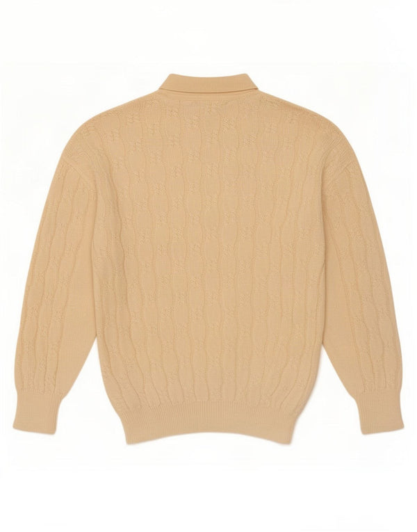 Maglificio Mens Polo Neck Jumper Sweater XL Off White Wool