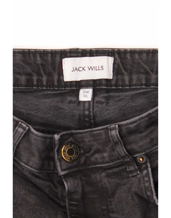Jack Wills Dame Slim Jeans W30 L32 Grå Bomuld