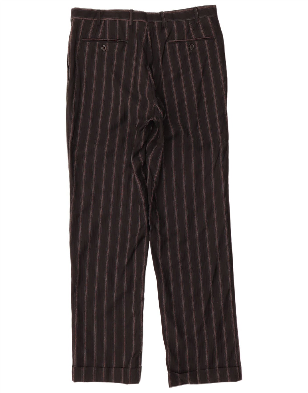 PAL ZILERI Herre 3-knap 2-delt jakkesæt IT 50 Large W34 L33 Sort Stribet