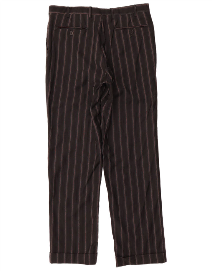 PAL ZILERI Herre 3-knap 2-delt jakkesæt IT 50 Large W34 L33 Sort Stribet