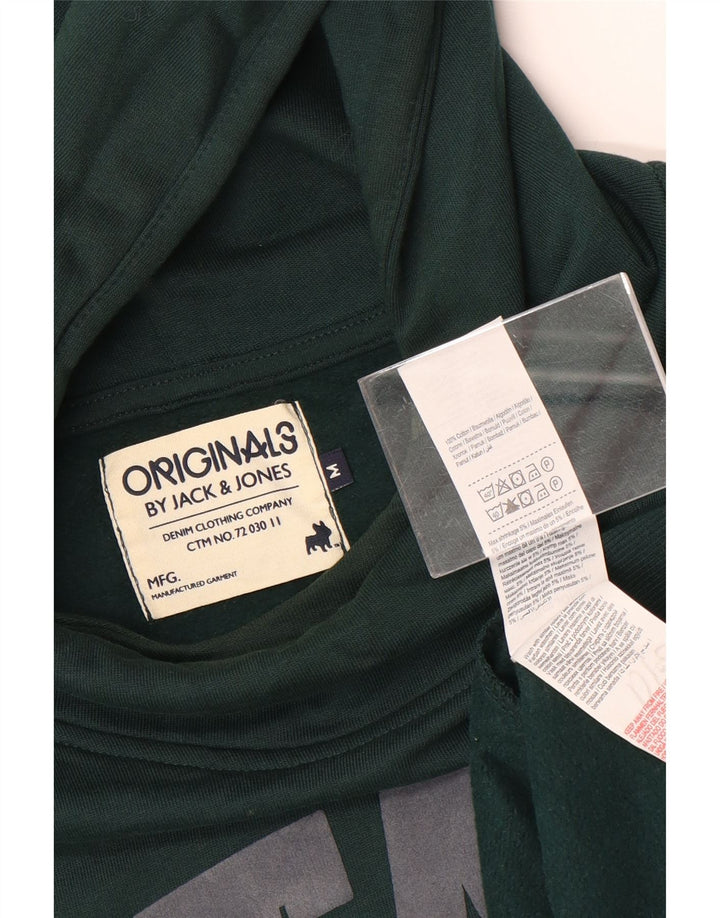 Jack & Jones Grafisk hættetrøje til mænd mellemgrøn bomuld