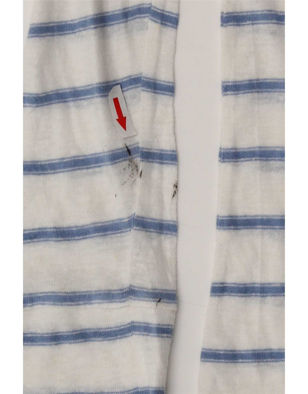 Marks & Spencer Damebluse Top UK 14 Medium hvid stribet polyester
