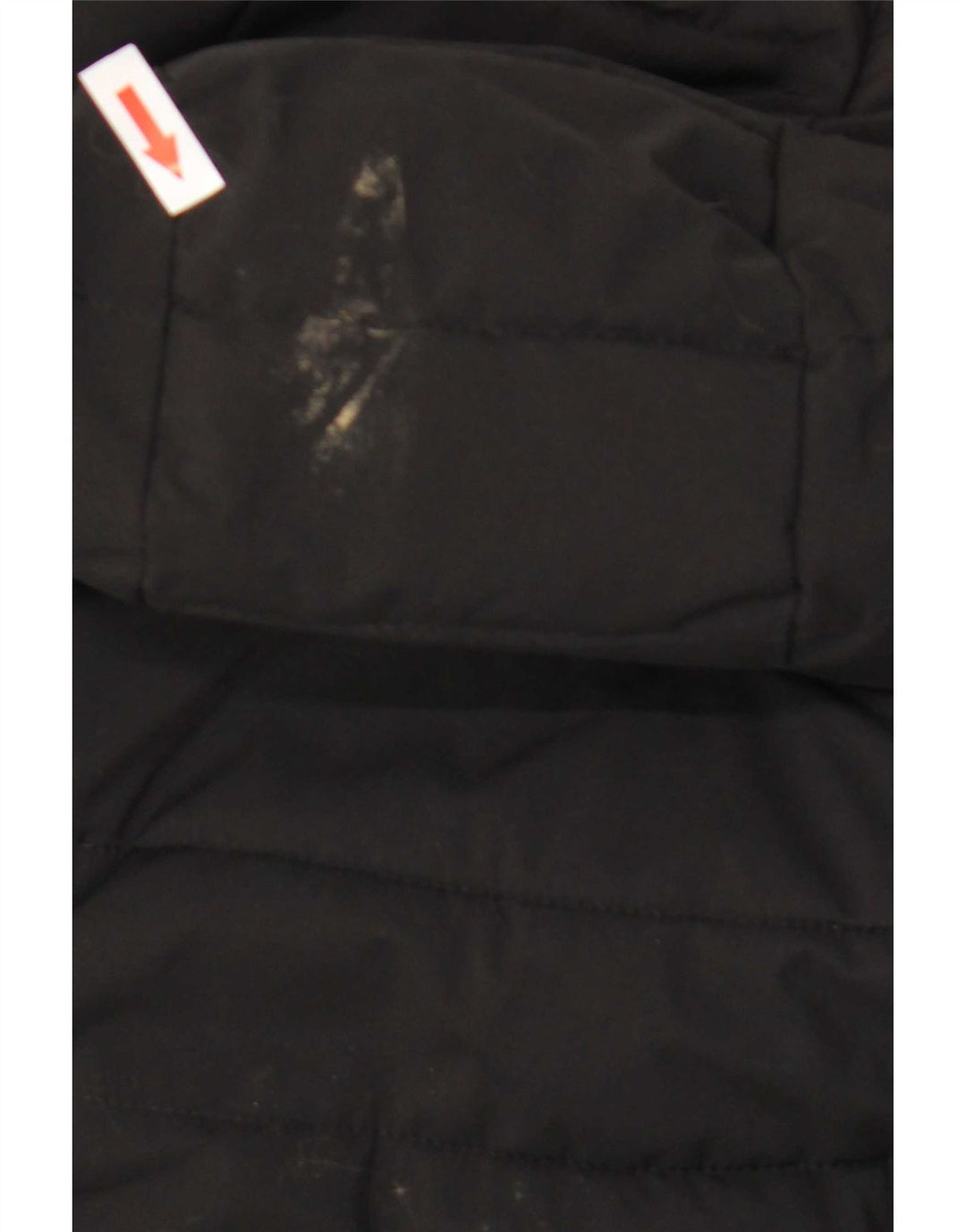Dkny Dame Hætte Polstret Frakke UK 10 Lille Sort Polyester