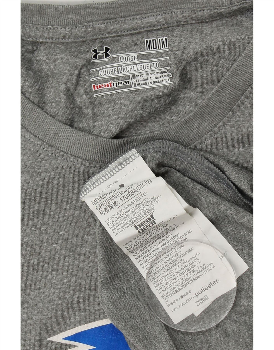 UNDER ARMOUR Herre grafisk T-shirt top mellemgrå polyester