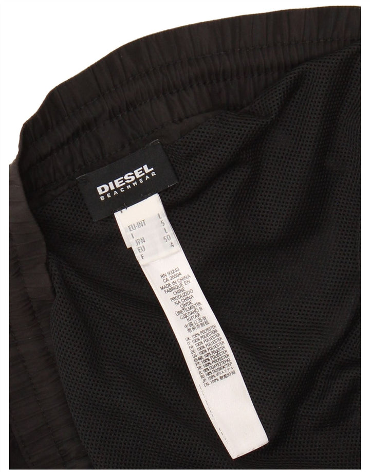 DIESEL Grafiske badeshorts til mænd EU 50 Large Black Polyester
