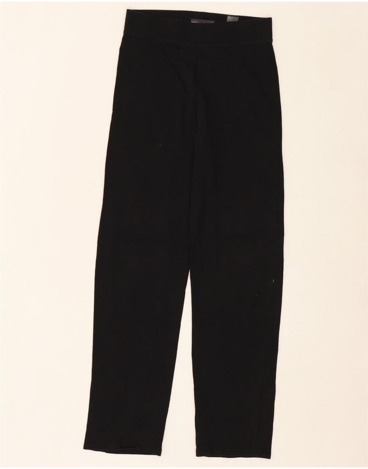 MARKS & SPENCER Womens Tracksuit Trousers UK 8 Small Black Cotton Vintage Marks & Spencer and Second-Hand Marks & Spencer from Messina Hembry 