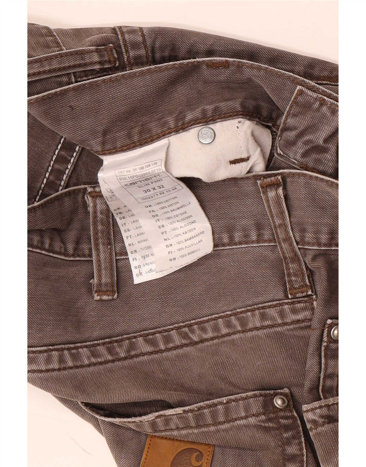 Carhartt Straight Jeans til mænd W30 L32 Grå bomuld