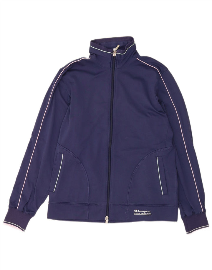 Champion Womens Loose Fit Fuld træningsdragt UK 10 Small Navy Blue Polyester