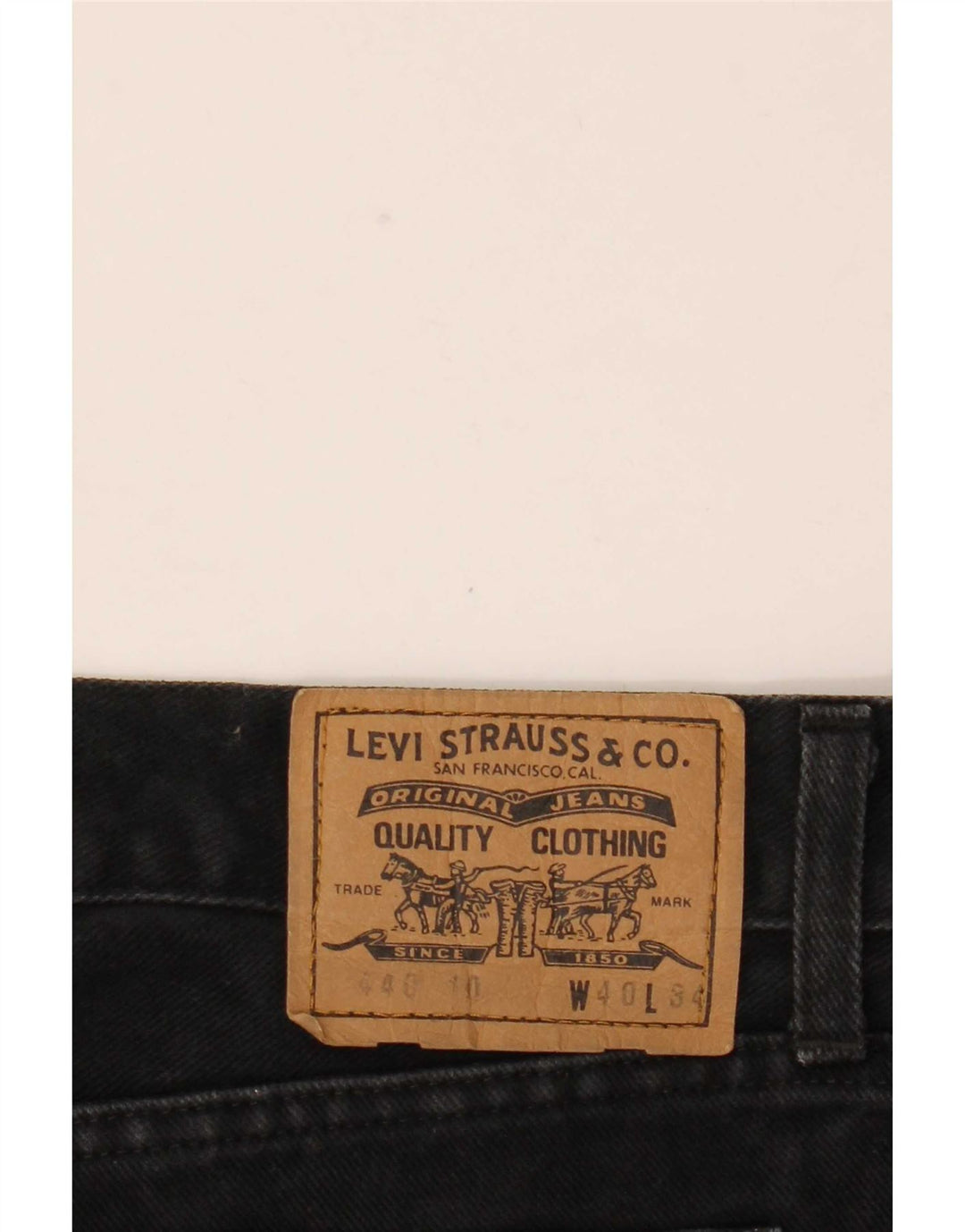 Levi's Herre 440 Straight Jeans W40 L34 Sort