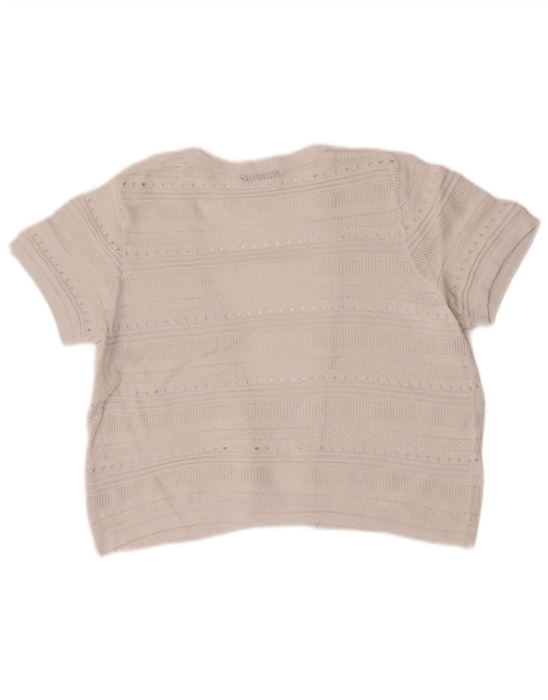 M&Co Womens Crop Kortærmet Åben Cardigan Sweater UK 12 Medium White