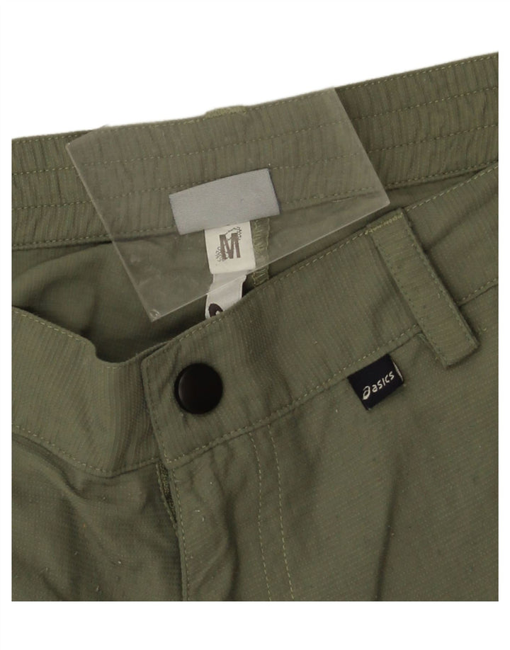 Asics Dame Cargo Shorts Medium W28 Khaki Polyamid