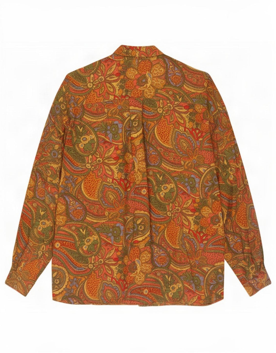 Vintage oversize skjorte til kvinder EU 40 Medium Flerfarvet Paisley
