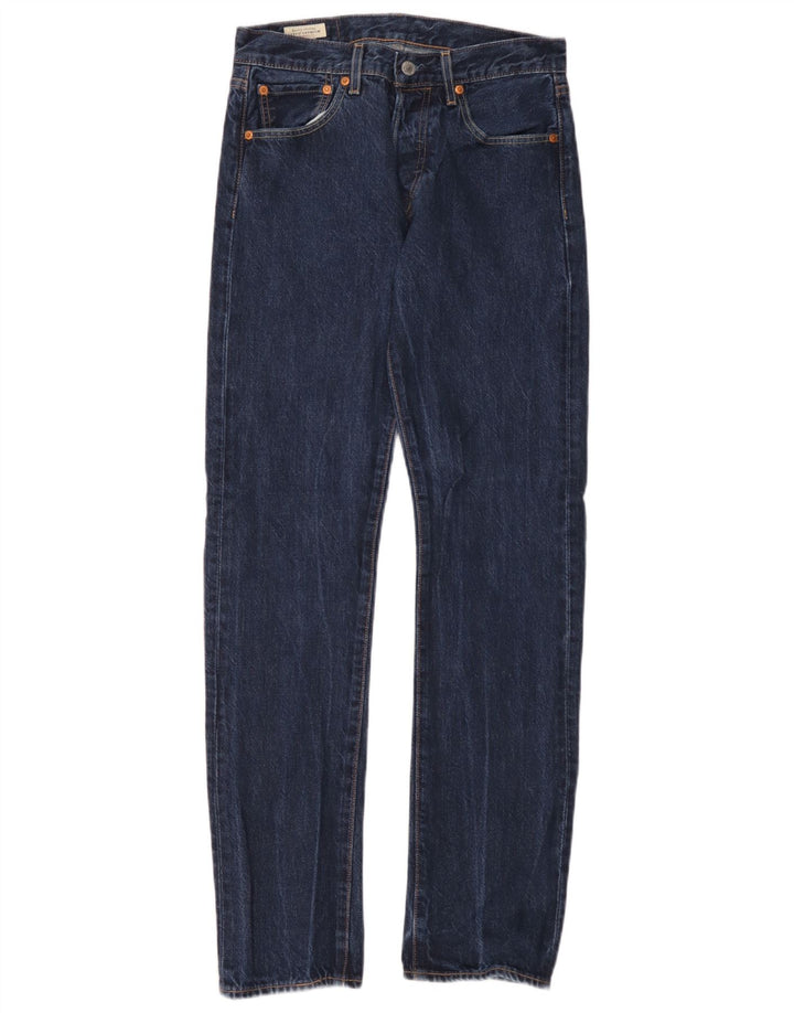 Levi's Herre 501 lige jeans W28 L32 blå bomuld