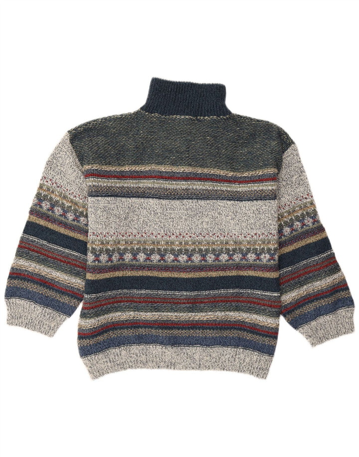 Angelo Litrico Herre Zip Neck Jumper Sweater Medium Flerfarvet Stribet
