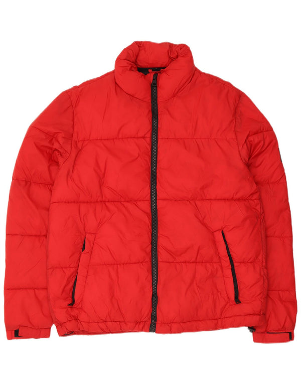 Zara Womens Padded Jacket UK 16 Large Red Polyamide
