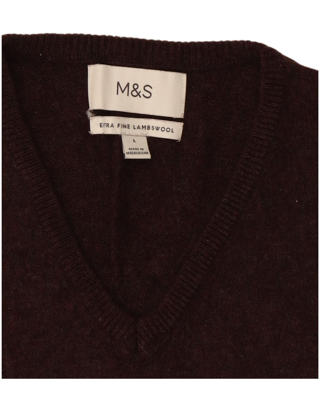 Marks & Spencer Herrevest Tank Top Stor Brun Flecked Uld