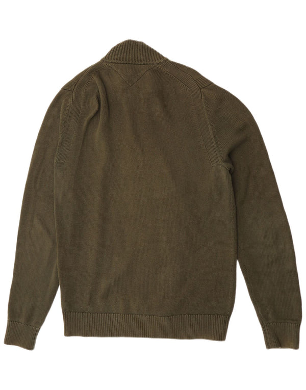 Tommy Hilfiger Herre Cardigan Sweater XL Grøn Bomuld