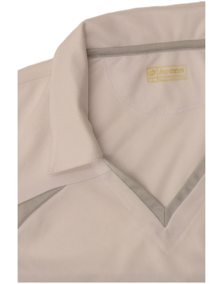 Lotto Dame Polo Shirt UK 12 Medium White Colourblock