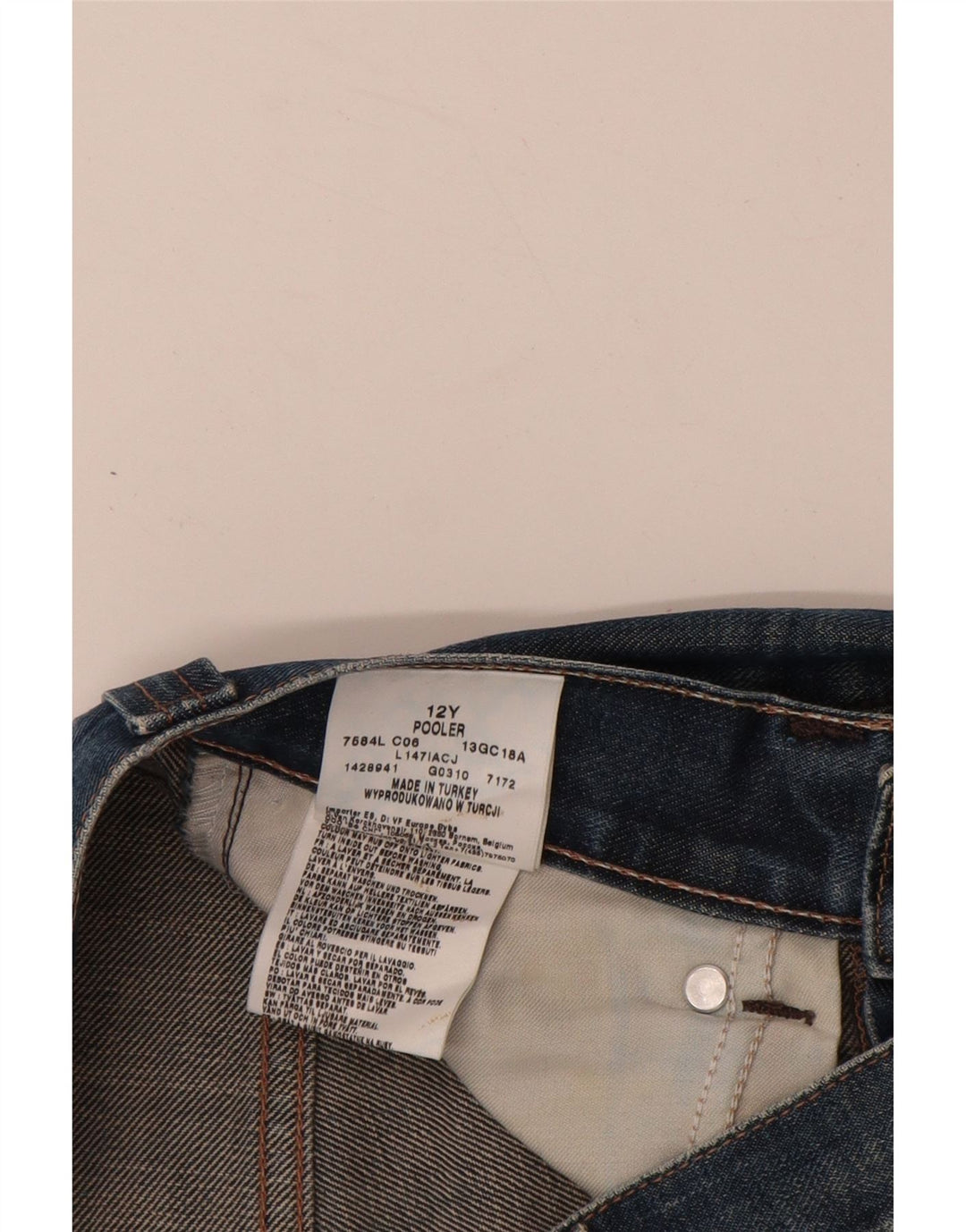 LEE Distressed Slim Jeans til drenge 11-12 år W26 L30 Blå Bomuld