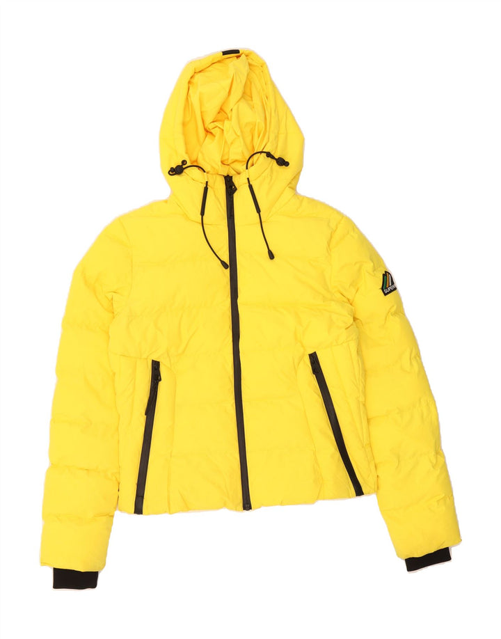 SUPERDRY Womens Padded Jacket UK 6 XS  Yellow Polyester Vintage Superdry and Second-Hand Superdry from Messina Hembry 