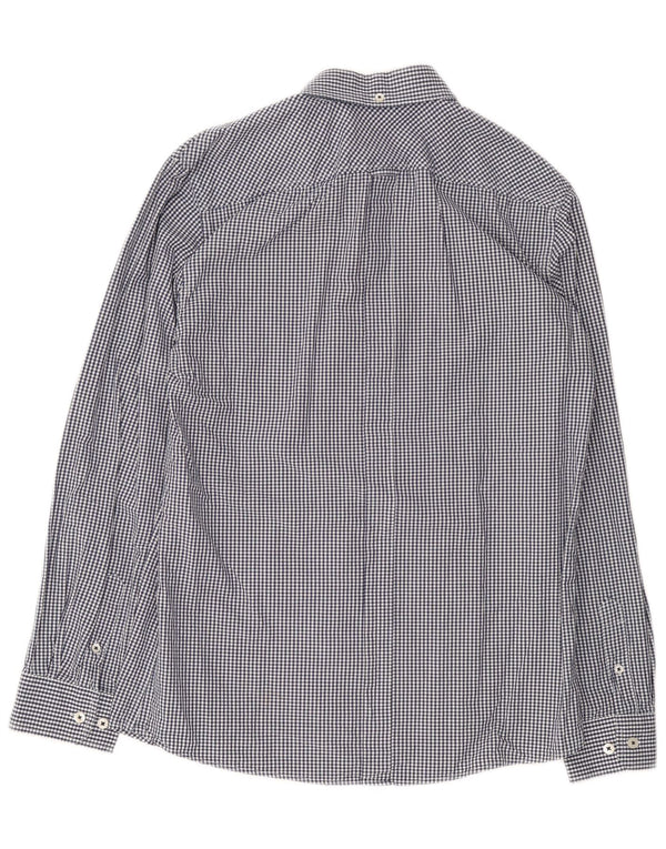 BEN SHERMAN Herreskjorte Medium Marineblå Gingham Bomuld